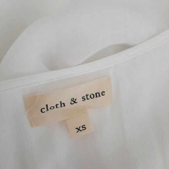 CLOTH & STONE Flowy & Light Cold Shoulder Dress White Sz XS - Picture 10 of 11